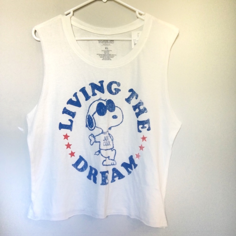 PEANUTS Living The Dream Snoopy tank top, size XL